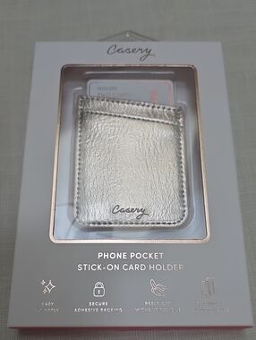 Rose Gold Phone Pocket Stick-On Card Holder